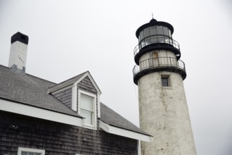Highland lighthouse, Cape Cod Light, lighthouse, typical architectural style, shingle façade, North