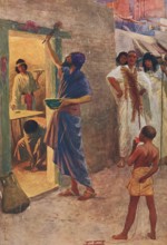 Scene from the biblical story, Passover was introduced by God in the Bible, as a reminder of the