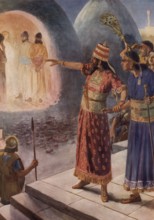 Scene from the biblical story, The Three Children in the Fire Furnace or Shadrach, Meshach and