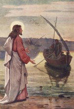 Scene from the biblical story, The first disciples or first apostles in the Bible are traditionally