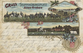 Alten-Grabow military training area, in the district of Jerichower Land in Saxony-Anhalt, postcard,