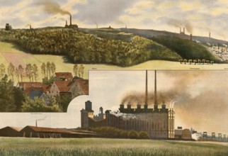 Brown coal mining in Thuringia, Bismarckschacht and Auholz, Schnauderhainichen, district of the