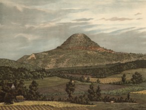 Hohenstaufen, a 684 m high Zeugenberg in front of the Swabian Jura near Göppingen,