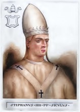 Stephen IV (V) (died 24 January 817 in Rome) succeeded Leo III as Pope from 22 June 816 to 24