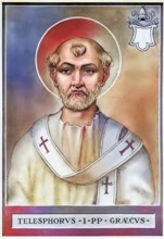 Telesphorus (born in Greece, died in Rome in 136 or 137) was Bishop of Rome (ca. 125/126-136/137)