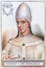 Vigilius (born around 500, died 7 June 555) was Roman bishop (pope) from 537 until his death,