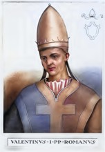 Valentin (died 16 September 827) was Pope for a short time in 827, Historical, authentic, digitally