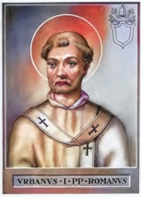 St Urban (d. 230) was Bishop of Rome from 222 to 230. His name means the city dweller (Latin) and