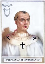 Stephen II (III) (died 26 April 757) was Pope from 752 to 757, Historical, authentic, digitally