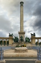 Heroes' Square and Millenium Monument dedicated to important Hungarian leaders, Budapest, Hungary