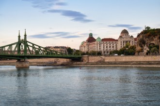 Elisabeth bridge and the famous Gellert Hotel, Budapest, Hungary