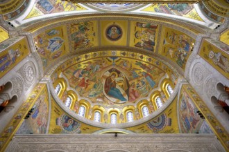 Church of Saint Sava or Temple of Saint Sava orthodox church, Interior, Belgrade, Serbia