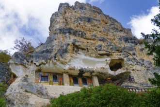 Bulgarian Orthodox Rock cave Monastery of Saint Dimitar Basarbowski, Basarbovo, Rousse, Bulgaria
