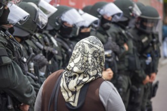 June 10, 2012 Demonstration in Göppingen, Baden-Württemberg, Germany. During a demonstration in an