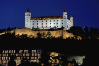 Bratislava Castle at night, Bratislava, Slovakia