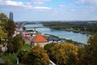 View over Bratislava and the Danube River, Slovakia