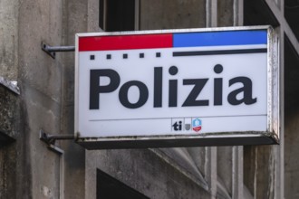 Sign Polizia, Lugano, Tessin, Switzerland