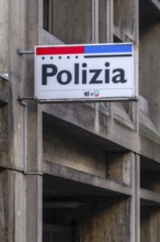 Sign Polizia, Lugano, Tessin, Switzerland