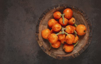 Fresh fruit medlar, loquat, shesek, lokva, Georgia