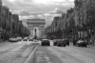 Arc de Triomphe with the Champs Élysées, Paris, France