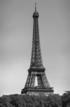 Eiffel tower, blue sky, Paris, France