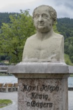 Max 1. Joseph, King of Bavaria, bust, Tegernsee, town Tegernsee, Upper Bavaria, Bavaria, Germany