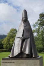Giacomo Manzù, bronze sculpture on Schlossplatz, town of Tegernsee, Upper Bavaria, Bavaria, Germany