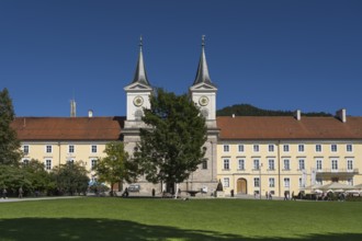 St. Quirinus Parish Church, Tegernsee Abbey, Castle with Braustüberl, Town Tegernsee, Upper