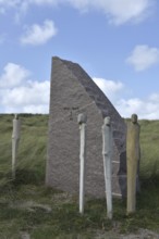 Memorial, memorial, memorial of the Battle of Jutland near Thyborøn in Denmark