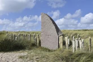 Memorial, memorial, memorial of the Battle of Jutland near Thyborøn in Denmark