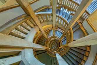 Spiral staircase new town hall inside Hanover Germany