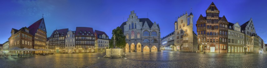 Marketplace illuminates 360 degrees of Hildesheim Germany