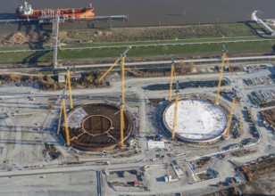 Europe, Germany, Lower Saxony, Stade, LNG, LNG terminal, ports, port, ships, water, ship, shipping,