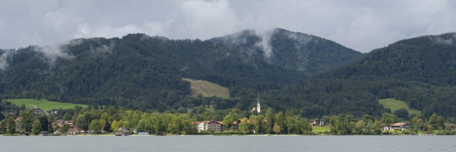 Panorama of Bad Wiessee am Tegernsee, Upper Bavaria, Bavaria, Germany
