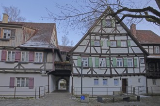 Historisches Gerberhaus an der Ach, Achgasse, Blaubeuren, Swabian Jura, Baden-Württemberg, Germany
