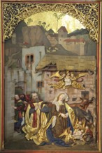 Late Gothic high altar by sculptor Jörg Syrlin the Younger of the Ulm School built in 1494, birth