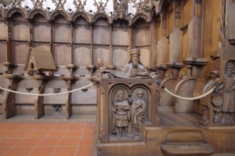 Late Gothic choir stalls from 1494 by sculptor and carpenter Jörg Syrlin the Younger, Ulm School,