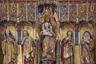 Late Gothic high altar by sculptor Jörg Syrlin the Younger of the Ulm School built in 1494, from