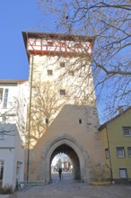 Historic garden gate built 14th century, city tower, city gate of the former city fortifications,