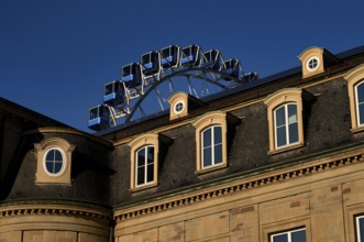 Section, partial view, Ferris wheel, behind Neues Schloss, Schlossplatz, Stuttgart,