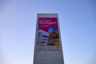Advertisement for the special exhibition THE NEW STUTTGART in the StadtPalais in Wilhelmspalais,