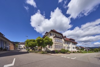 Gasthaus Lime tree, restaurant, hotel, house, general architecture, lantern, streets, pavement,