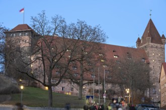 Historic imperial stable, built in 1495, today youth hostel, Burg 1, Nuremberg, Middle Franconia,