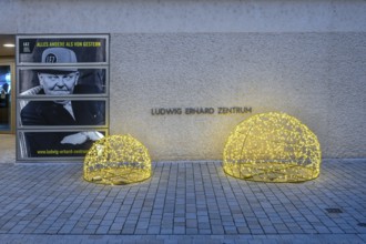 Entrance to Ludwig Erhard Center, opened in 2018, Ludwig-Erhard-Straße 6, Fürth, Middle Franconia,