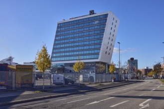 Schwedenkai ferry terminal, general development, commercial building, modern architecture, lanes,
