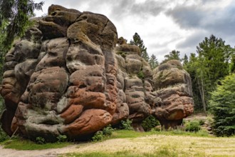 Kelchsteine natural monument near Oybin, Zittau Mountains, Upper Lusatia, Saxony, Germany