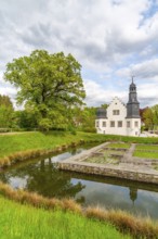 Göltzsch Castle with ruins of a moat and moat, Rodewisch, Jakobsweg Silberberg, Vogtland, Saxony,