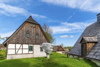 Sculpture, art installation Twister by artist and sculptor Alice Aycock, Purple Path art and