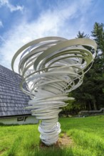 Sculpture, art installation Twister by artist and sculptor Alice Aycock, Purple Path art and