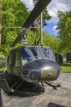 Bell UH-1 D Huey military helicopter from United States Army in open-air museum in Point Alpha
